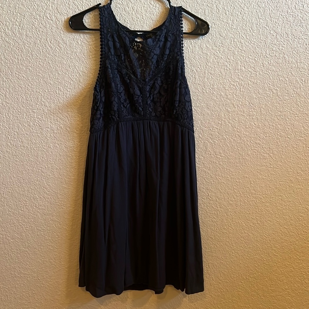 Abercrombie & Fitch Navy Lace Dress Medium